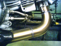 home made pipe after running motor