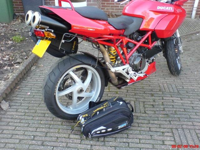 Home-made rack detail with pannier