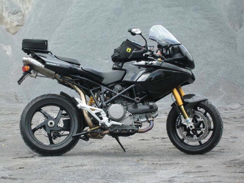 Small Touratech 055-1202 expandable topcase w/H&B rack, Wolfman Explorer Lite tank bag