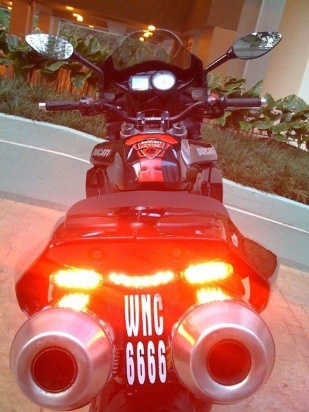 Lit rear lights