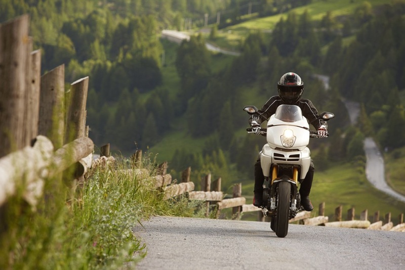 White 1100S on the road