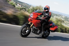 Red 1100S on the road