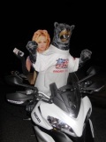 Feb 1 2012 67 degrees perfect riding weather on US East Coast. So warm bear came out of hibernation, tried to take my 1200 for a ride!
