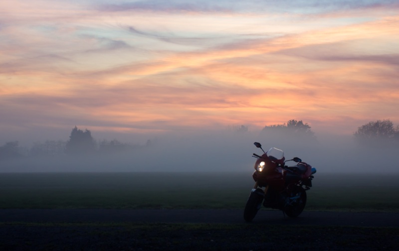 Ducati in the mist
