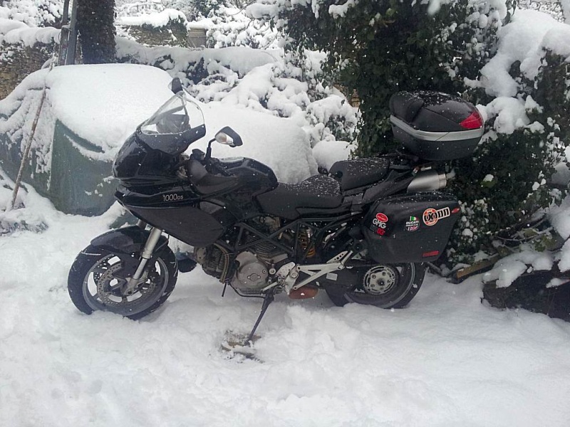 My Multistrada 1000 in the snow