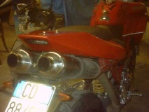 my home-made back with shark...