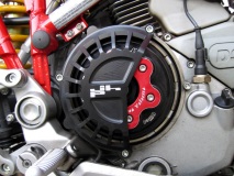 Black/Red open clutch