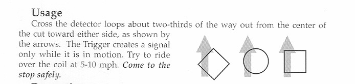 Bike positioning over sensor loop