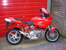 My Multistrada,note colour matched garage door!